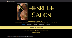 Desktop Screenshot of henrilesalon.com